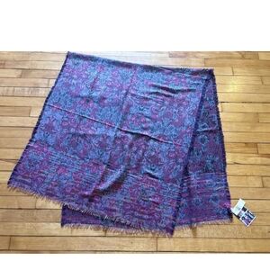 New Collection Eighteen Infiniti Scarf Purple Pink Green Gold 76”x35”